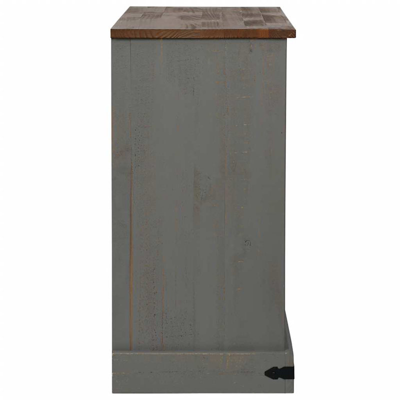 Sideboard HALDEN 2 Sliding Doors 112X40x80 Cm Solid Wood, Grey
