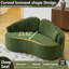 Canapés courbés peu encombrants, tissu chenille, style rétro pour les appartements