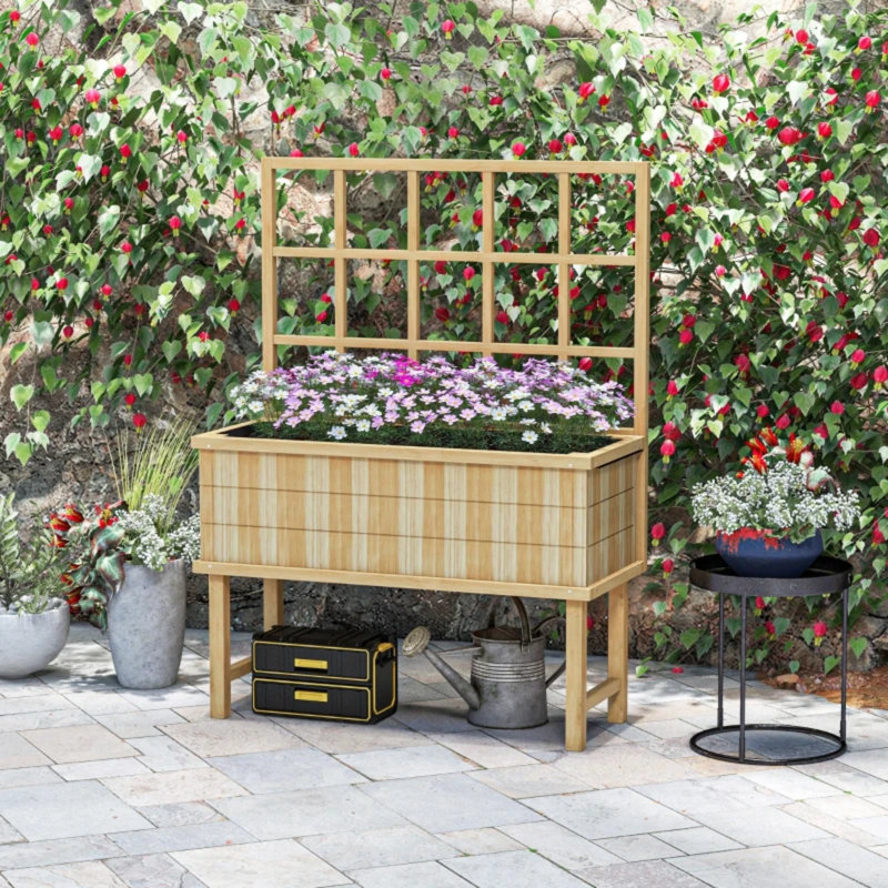 Elevated Planter, Natural