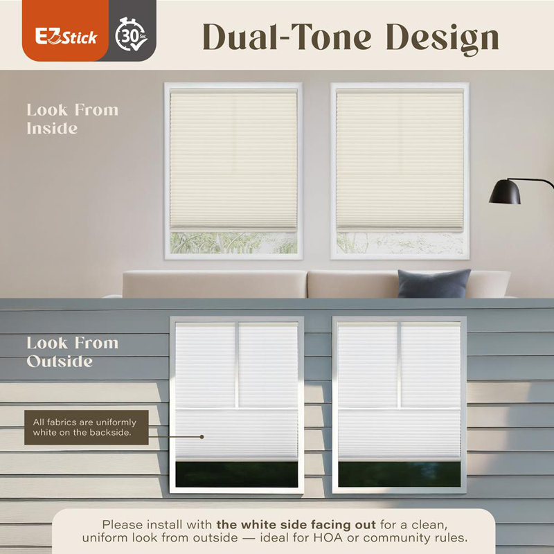 Store cellulaire semi-transparent sans fil, Ivoire ivoire, L 23 po x L 48 po