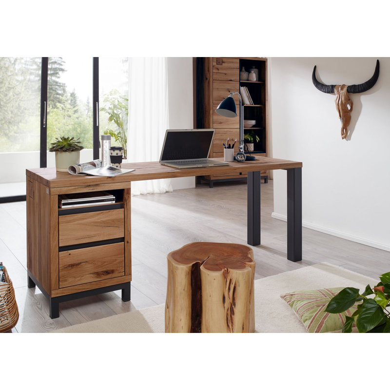 Villanders Solid Wood Writing Desk, Tobacco, 76cm H x 150cm W x 55cm D