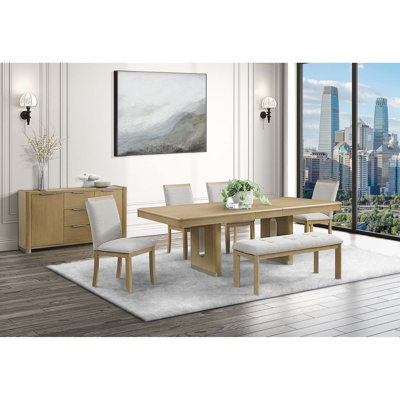 Sturdy 6-Piece Dining Set with Butterfly Leaf Extension
