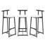 Ensemble de 3 tabourets de bar en métal et en panneau de fibres à densité moyenne de qualité supérieure avec dossier pour un usage domestique et commercial polyvalent-22271576
