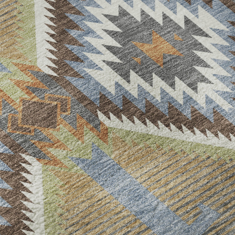 Tapis de lodge Villers AMF2541 de qualité supérieure, lavable à la machine, Chocolat, 3 pi x 5 pi