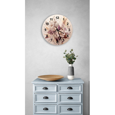 Horloge murale en verre trempé délicat