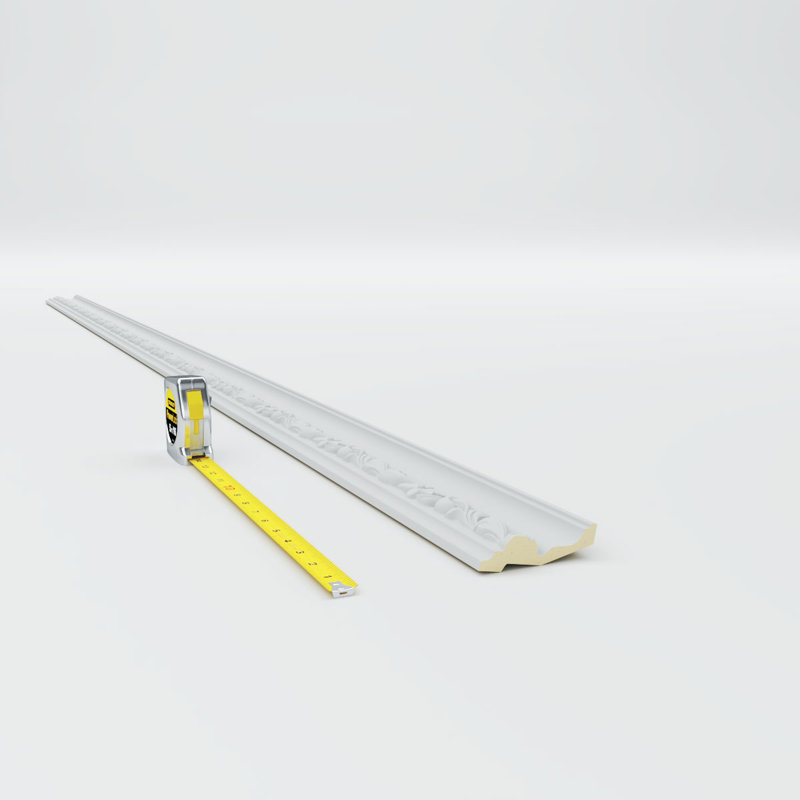 Sussex 94.5" White Urethane Decorative Crown Moulding