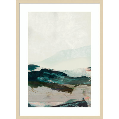 Mountains No 2 by Dan Hobday Wood Framed Wall Art Print