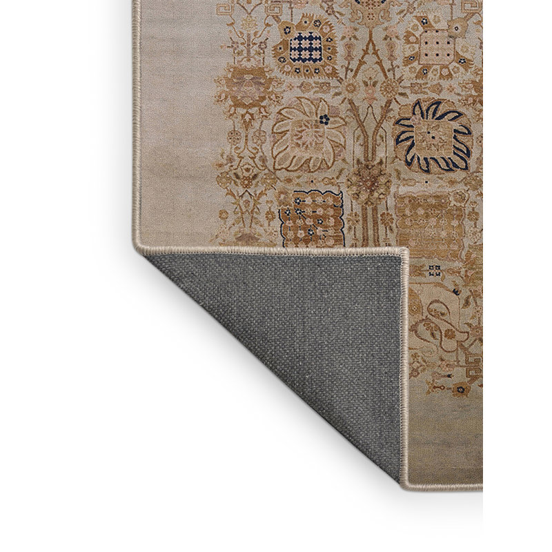 Tapis oriental beige / gris, Rectangle 4 pi x 6 pi