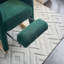 Chaise berçante en tissu avec repose-pieds réglable-420830079