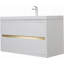 Meuble-lavabo mural 30 po avec lavabo, meuble de rangement flottant avec comptoir en résine de pierre et tiroirs à fermeture en douceur-120330024-120330023