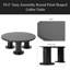 Table basse ronde en forme de pétale de 39,4 po facile à assembler, table de centre de style crème avec 3 pieds épais, table de bout minimaliste irrégulière avec bords ronds élégants pour le salon-1014823955