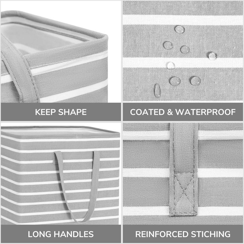 Canvas Laundry Hamper, Grey