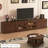 Retro Nut-Brown Solid Wood TV Stands-967744277
