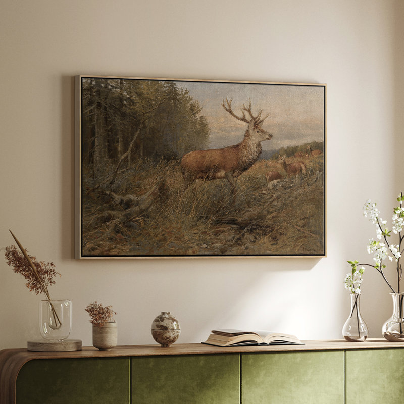 «Vintage Animal - XXXIV» sur toile, H 17 po x l 25 po, Bois naturel