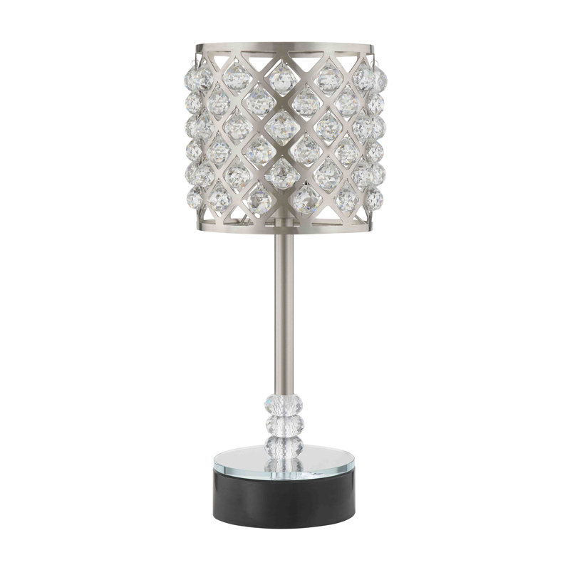 Lampe de table en métal Kendelle, Argent