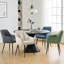 Scandinavian Soft Textured Armchair Upholstered with Thickened Cushion Dining Chair-1496453478-1496453472