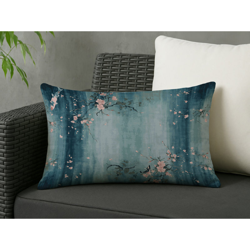 Coussin décoratif intérieur et extérieur Modern, Gris abstrait 166, Rectangle H 18 po x l 25 po