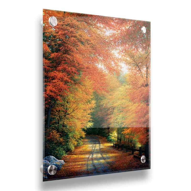 «Autumn in New England» par Charles White, Sans cadre en plastique / acrylique, Non, H 24 po x l 30 po x P 1 po