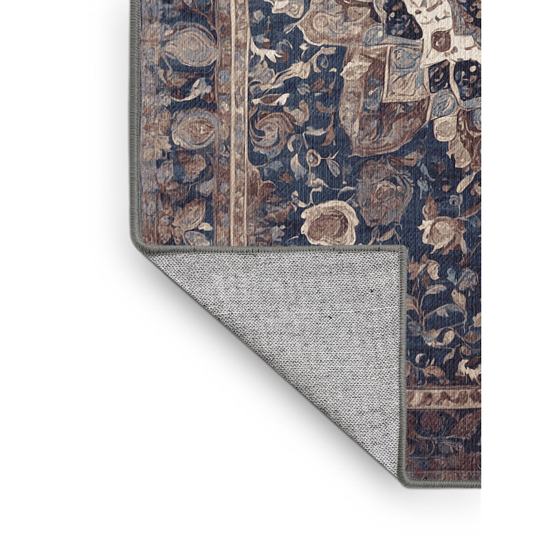 Machine Washable Gray Area Rug, Square 8'