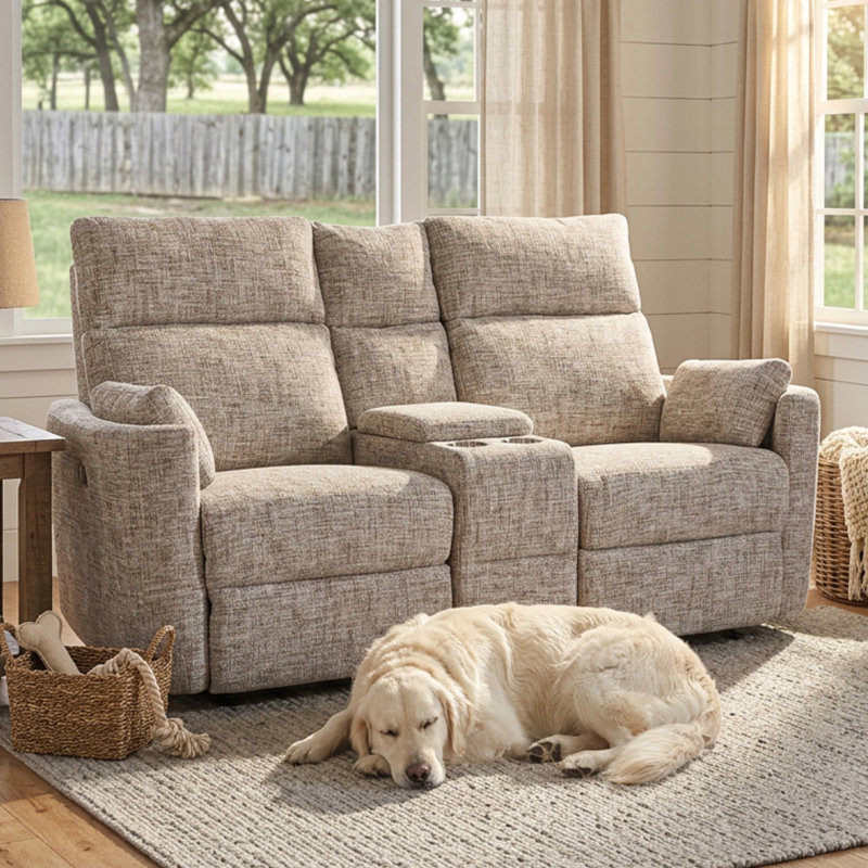 Callendale Power Reclining 2-Seater Sofa With Storage Console & Dual USB & Type-C Chargers, Off White