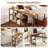 360° Rotation Mobile Laptop Table With 2-tier Storage Shelves & 6 Universal Wheels-361533404