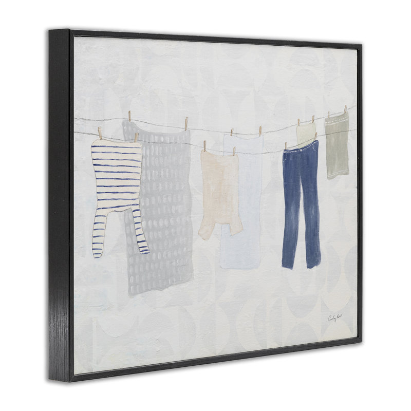  «Laundry Day», estampe numérique par Courtney Prahl, H 11 po x l 14 po, Giclée encadrée noir minuit