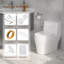 Toilette allongée une pièce à double chasse 1,1 / 1,6 GPF avec siège confortable et surface vitrée en céramique (siège à fermeture en douceur inclus)