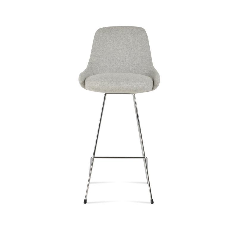 Tabouret de bar Gazel Cat, Laine argentée