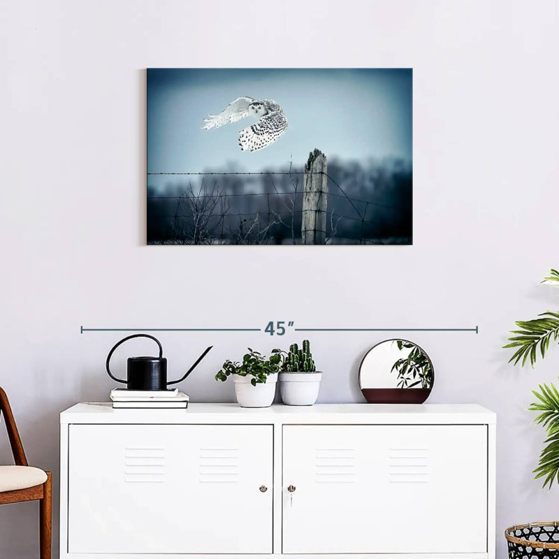 Hibou des neiges Brampt Winter IV, H 20 po x l 30 po