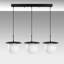 Élégant lustre noir réglable, structure en métal, 39,4 x 11,8 x 43,3 pouces | Diamètre du capuchon: 7,9 pouces | Hauteur réglable de 15,7 à 43,3 pouces | 3 x douilles E27 (40 W maximum) | Parfait pour la salle à manger et les espaces de vie, solut