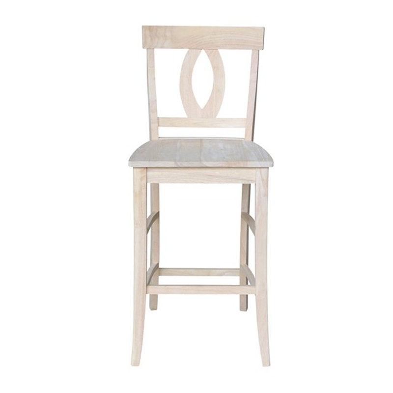 Tabouret de bar et de comptoir Guzik, Brut / prêt à finir, Tabouret de bar (assise de 30 po de hauteur)