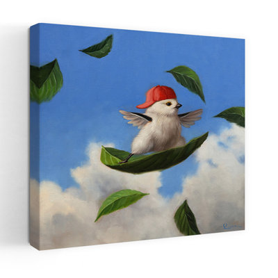Vent, surfeur, oiseau, art urbain contemporain