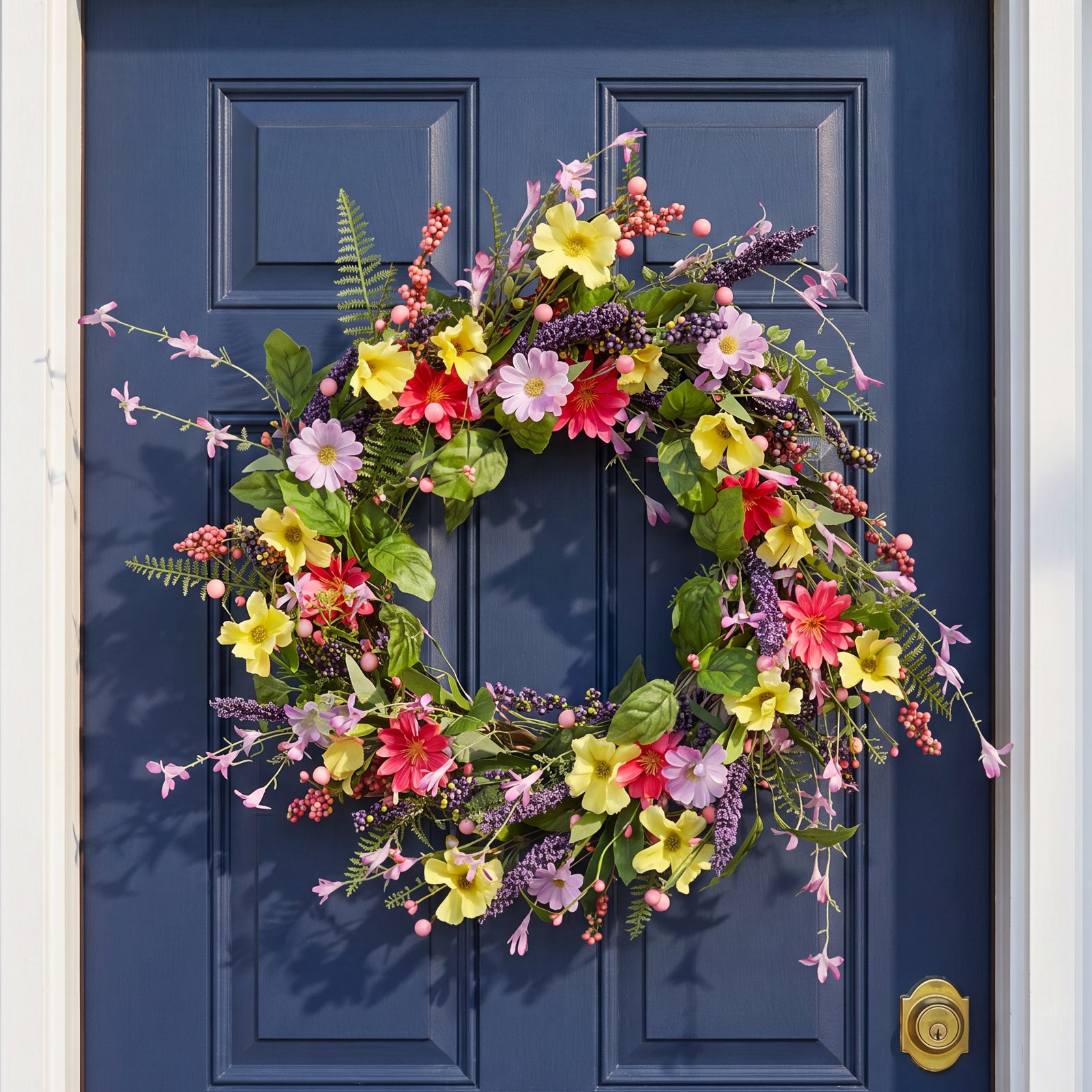 22" Country Wildflower Wreath