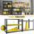 31.5"w Heavy-duty Steel Storage Shelving Unit With Rolled Edges, Adjustable Garage Shelving Unit For Garage, Basement, Pantry, Kitchen-1482790602