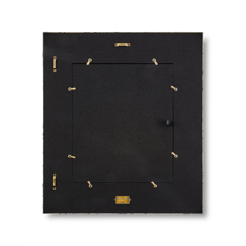 Mocha Check Enamel Wall Mirror