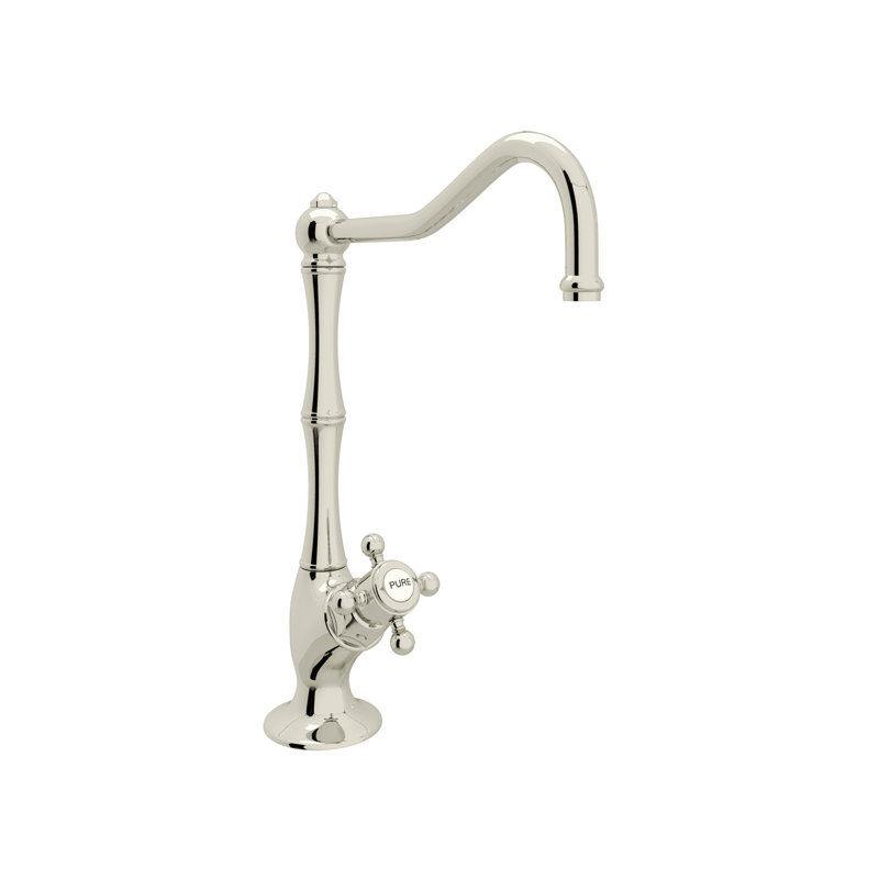 Robinet de cuisine à filtre Acqui, Nickel poli, Poignées croix