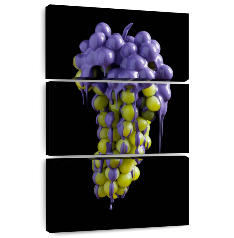Yarlin Grapes Dripping Purple, 45" H x 28" W