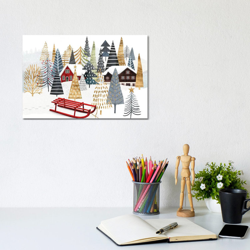 Christmas Chalet Collection A by Victoria Borges - Wrapped Canvas Print, 20.32 cm H x 30.48 cm W