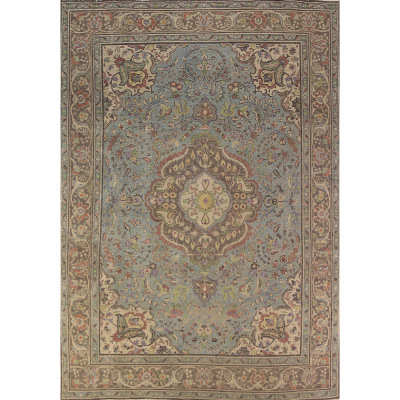 Tapis bleu 9 pi x 12 pi