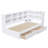 Twin XL to King Size Daybed with Storage Drawers, Cabinets, LED Lighting & USB Ports – Multi-Functional Bed, White-741809694