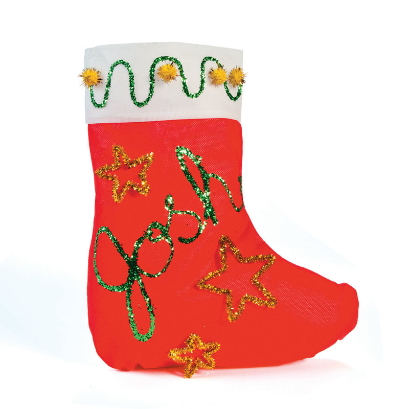 Bas de Noël en tissu