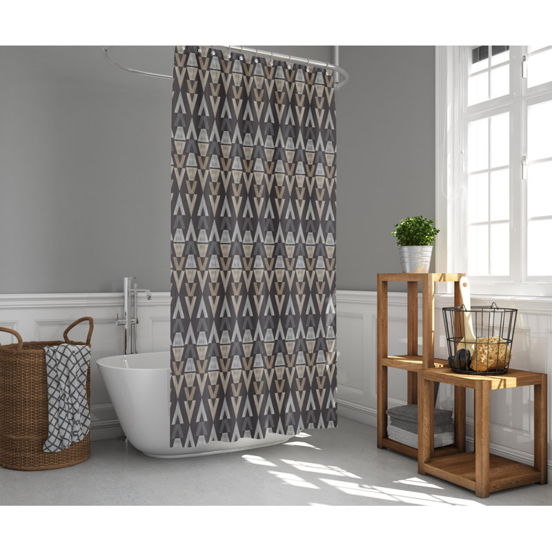 Abstract Shower Curtain, 93" H x 70" W