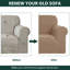 1 Piece Jacquard Spandex Stetch Box Cushion Loveseat Slipcover-1792708340