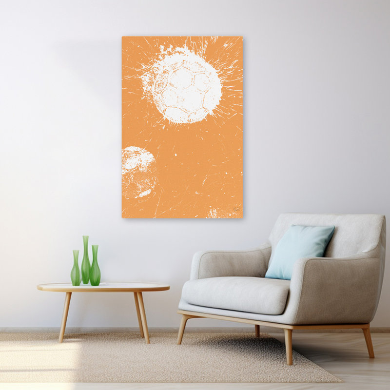 Baller IV Crop - Art abstrait de jeux de balle noir, H 48 po x l 32 po