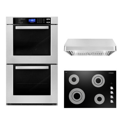 3 Piece Kitchen Package with 30"" Electric Cooktop & Wall Oven -  Cosmo, COS-3PKG-070