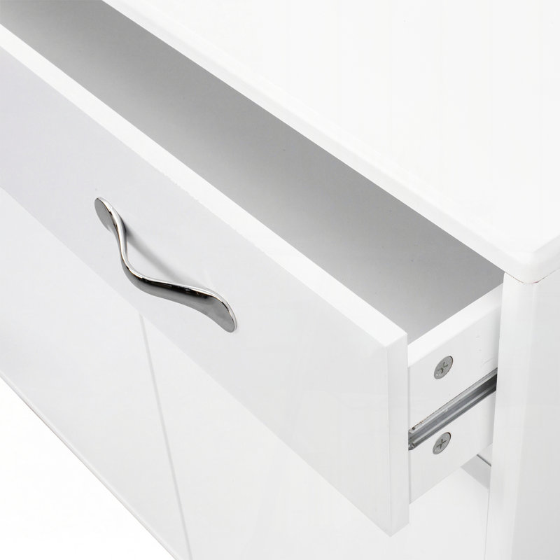 Two door Side Table-White