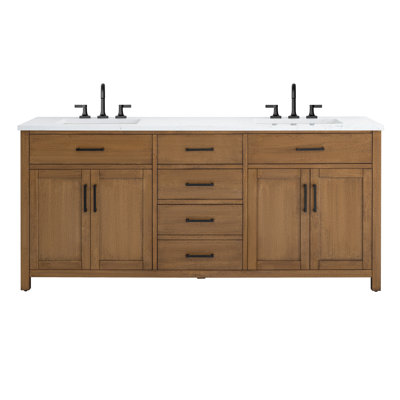 Tremolo 72" Double Bathroom Vanity With Engineered Marble Top