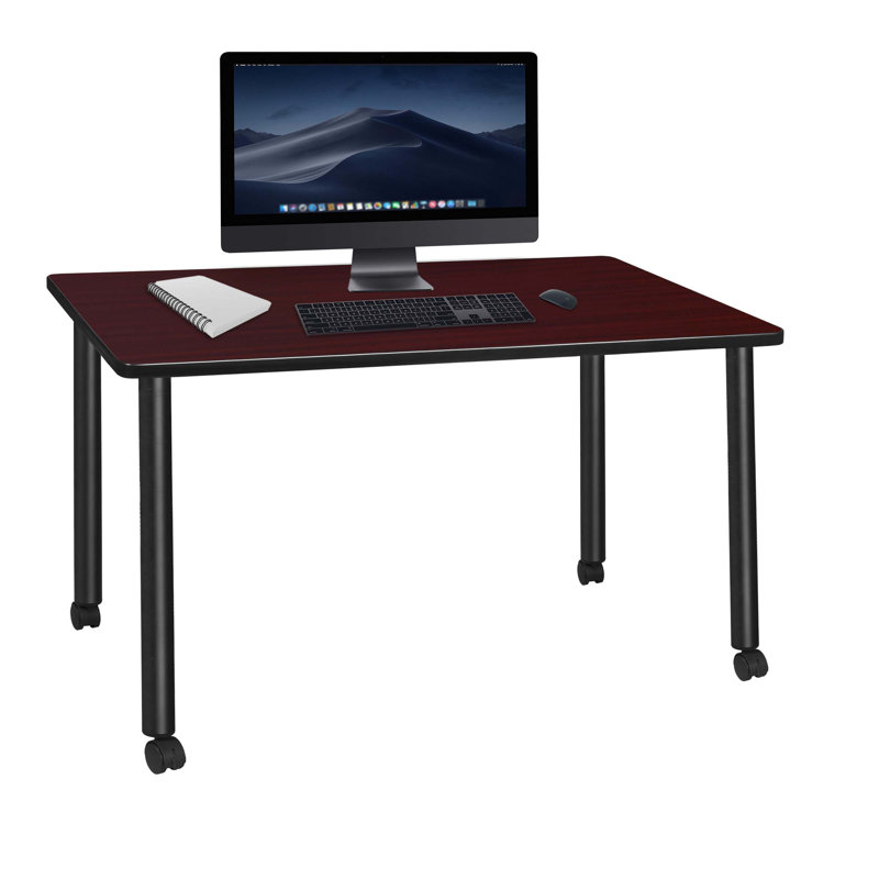 Regency Kee Mobile Desk, Mahogany/Black, 29" H x 60" W x 24" D