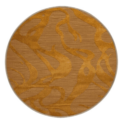 Machine Washable Abstract Brown Area Rug