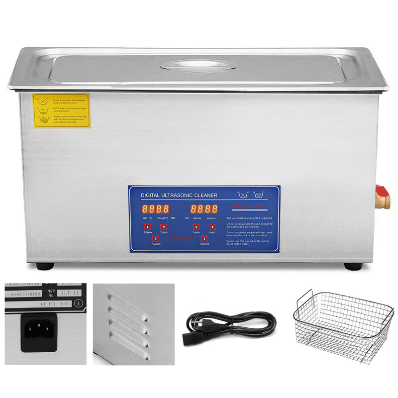 Nettoyeur à ultrasons industriel 22L avec minuterie numérique et radiateur Nettoyeur à ultrasons professionnel 40kHz